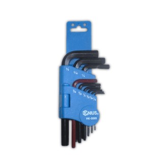 JUEGO DE LLAVE ALLEN PULG 1/16-3/8 9 PIEZAS GENIUS