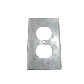 TAPA ACERO INOXIDABLE TOMA DOBLE