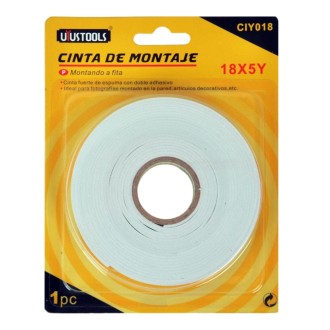 CINTA DOBLE FAZ 18MM X 4.5MTS UYUSTOOLS