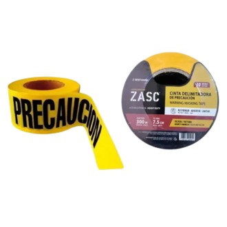 CINTA PREVENCION AMARILLA 3"x300Mts. ZASC Z-WMT300M