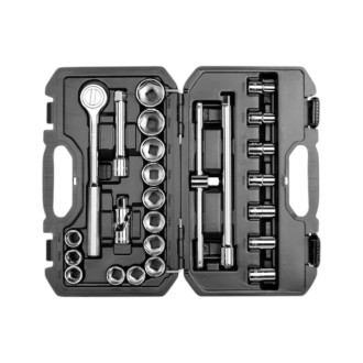 JUEGO DADOS 25 PZAS 1/2" DE 10mm-32mm STANLEY