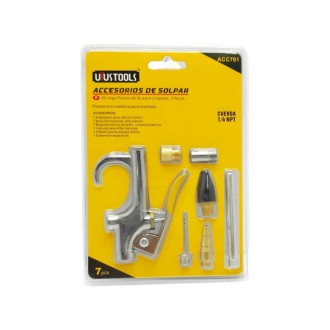 PISTOLA Y ACCESORIOS PARA SOPLAR 7 PZAS UYUSTOOLS