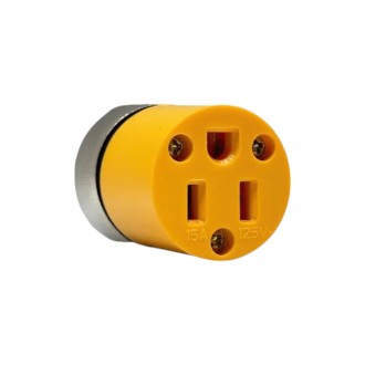 TOMA AEREO AMARILLO RECTO 15AMP 110V