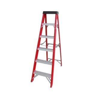ESCALERA TIJERA FIBRA DE VIDRIO 6 TRAMOS