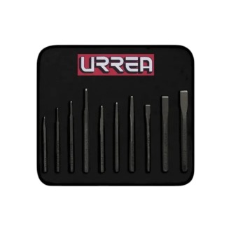 JUEGO DE PUNZONES Y CINCELES,10 PIEZAS URREA
