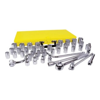 JUEGO DADOS 43PZA C-1/2 DE 3/8 A 1.1/4 SURTEK F10SM