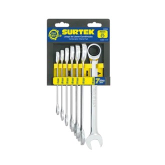 JGO LLAVE COMB RATCHET 8mm - 19mm 7PZA SURTEK 100569