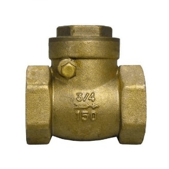 VALVULA CHECK VERTICAL 3/4" BRONCE BRUFER