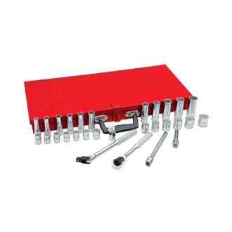 JUEGO DADOS MANDO 1/2" 6 PTA 10 A 26mm 22 PZA URREA