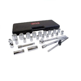 JUEGO DADOS CUADRANTE 1/2" 25 PIEZAS 6PTS URREA