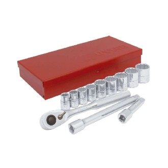 JUEGO DADOS CUADRANTE 3/8" 6 PUNTAS 13 PZAS URREA 52130