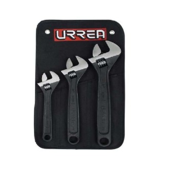 JUEGO DE LLAVES AJUSTABLES CROMADA 3PIEZAS URREA