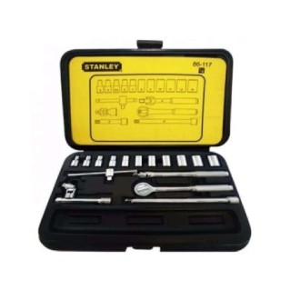 JUEGO DADOS CUADRANTE 1/4, 5/32-1/2 17 PIEZAS STANLEY