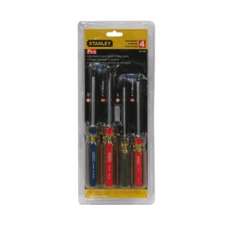 JUEGO DESTORNILLADORES PROFESIONAL 4 PIEZAS STANLEY
