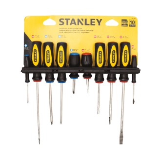 JUEGO DESTORNILLADORES MIXTO 10 PIEZAS STANLEY