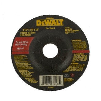 DISCO PARA CORTE 4.1/2 x 1/8x 7/8 PULG DEWALT