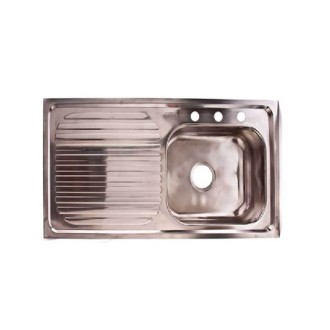 LAVAPLATO 1X50 ACERO INOXIDABLE IZQ SOBREPONER FEBECA