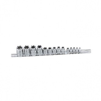 JUEGO DADOS CUADRANTE 1/2 TORX HEMBRA 14P GENIUS