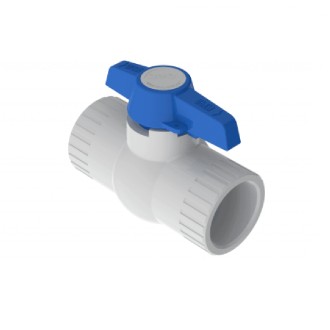 LLAVE BOLA 1 PULG PVC A/FRIAS SOLDABLE MANIJA CORTA PCP