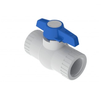 LLAVE BOLA 1 PULGADA PVC ROSCADA MANIJA CORTA PCP