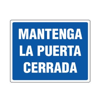 AVISO MANTENGA PUERTA CERRADA SEVEN