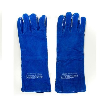 GUANTE PARA SOLDADOR AZUL CON REFUERZO 16 PULG S/M